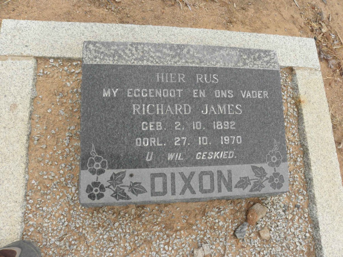DIXON Richard James 1892-1970