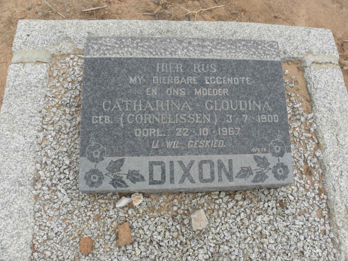 DIXON Catharina Gloudina nee CORNELISSEN 1900-1967