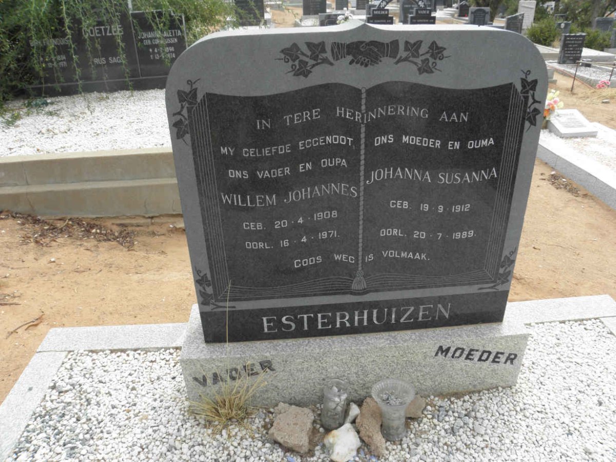 ESTERHUIZEN Willem Johannes 1908-1971 &amp; Johanna Susanna 1912-1989
