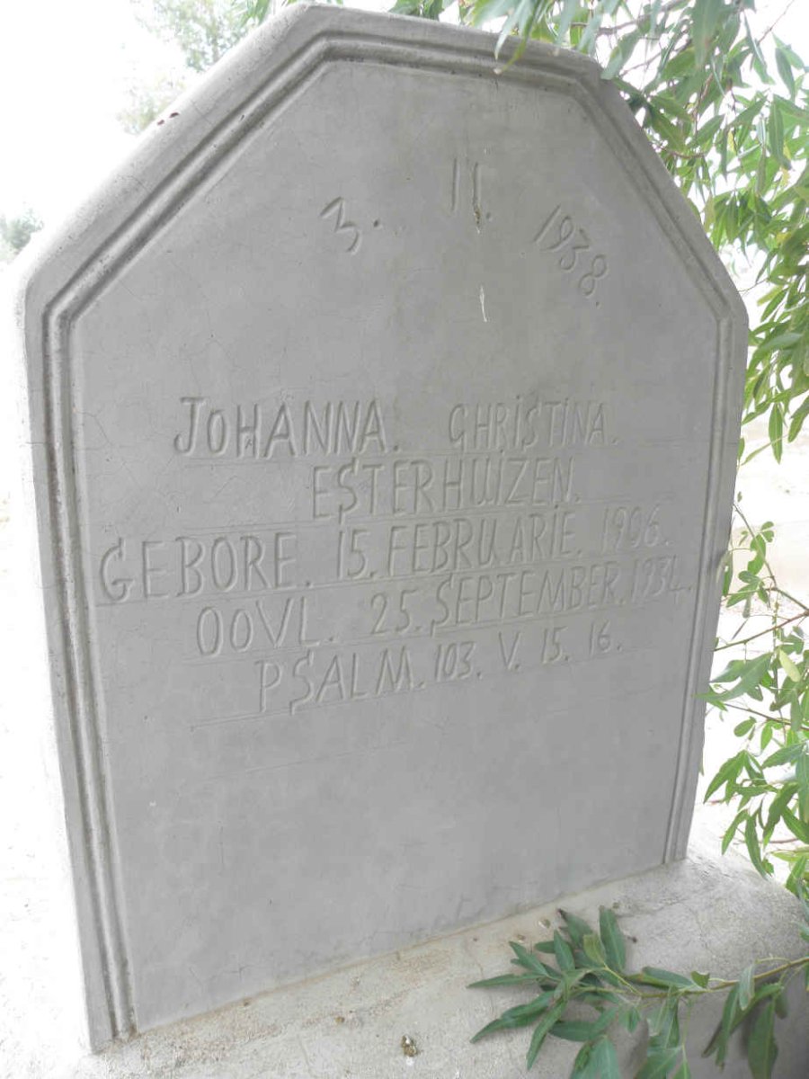 ESTERHUIZEN Johanna Christina 1906-1934