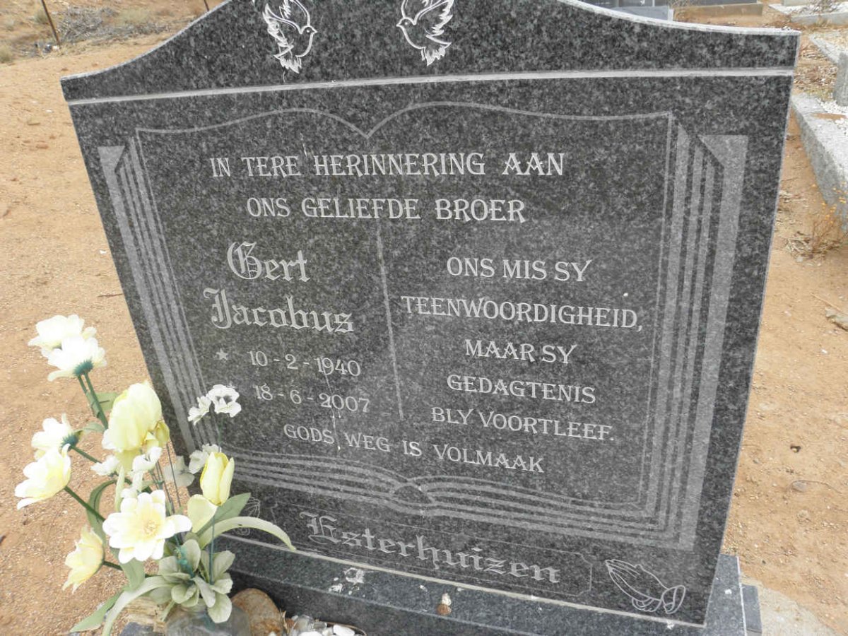ESTERHUIZEN Gert Jacobus 1940-2007