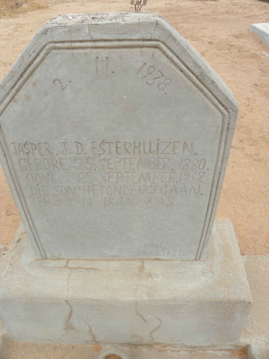 ESTERHUIZEN Jasper J.D. 1880-1937