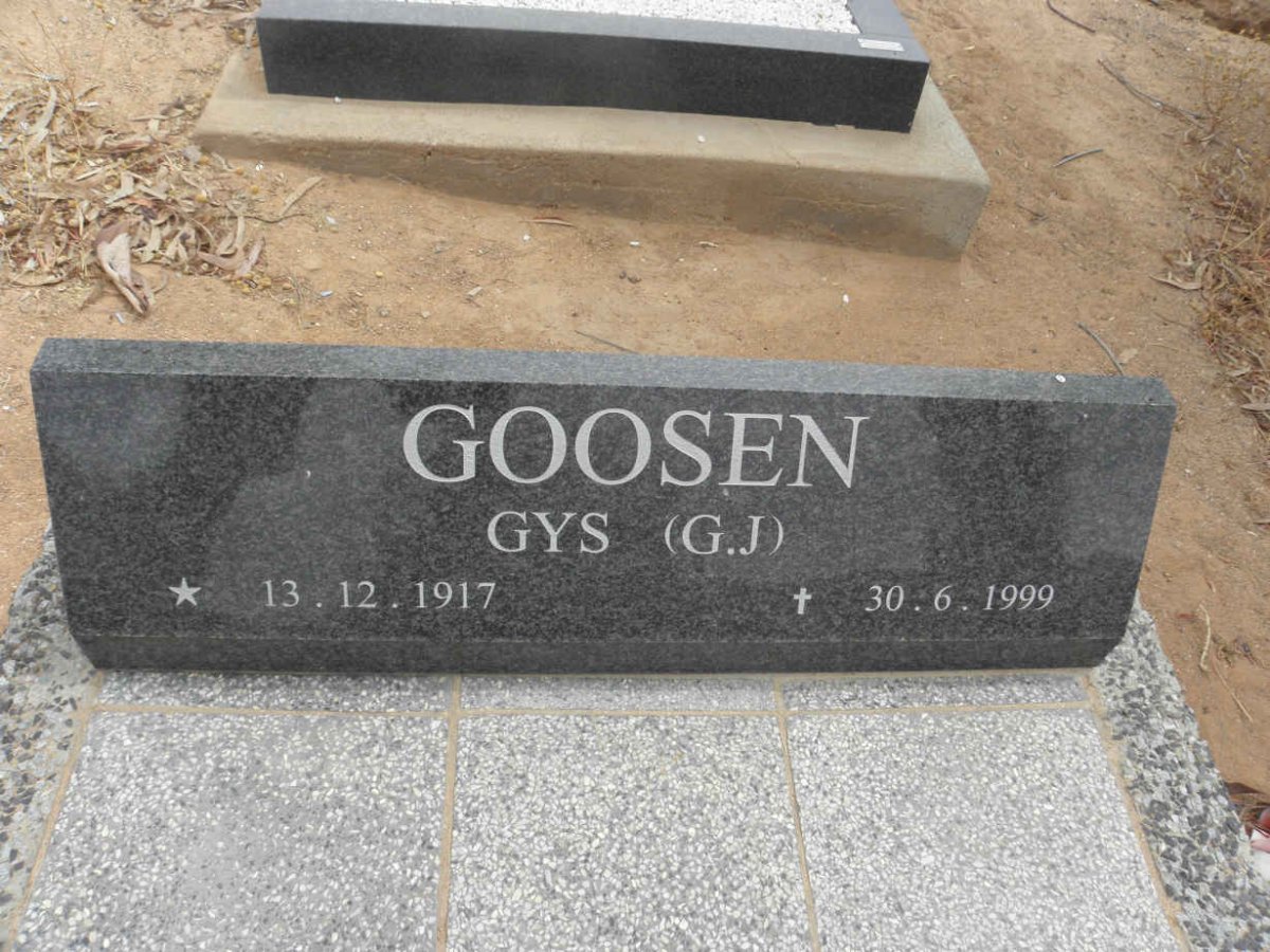 GOOSEN G.J. 1917-1999