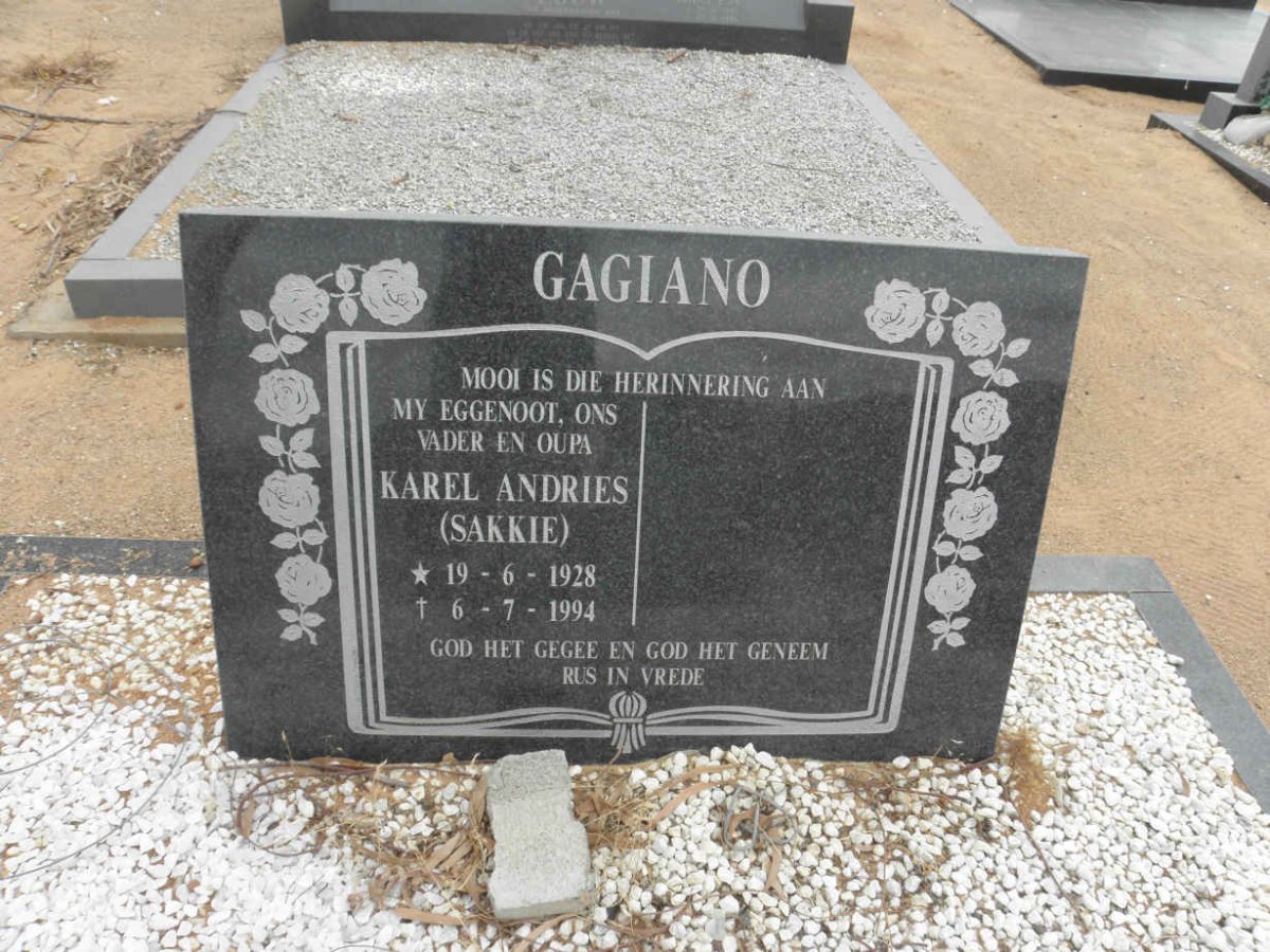 GAGIANO Karel Andries 1928-1994