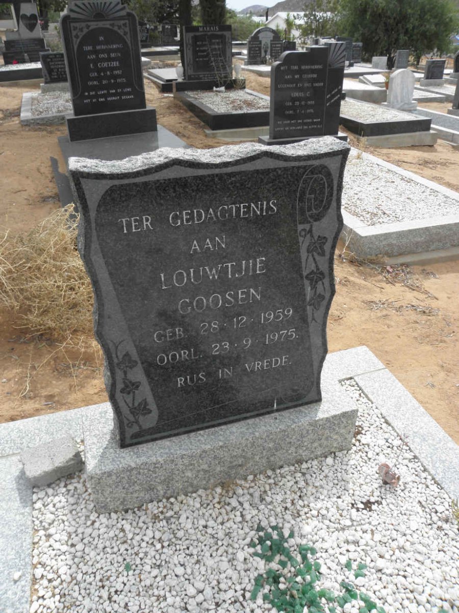GOOSEN Louwtjie 1959-1975