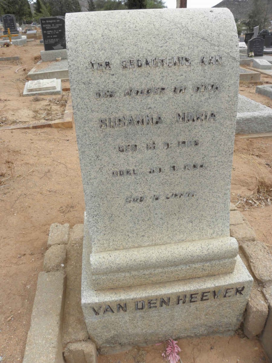 HEEVER Susanna Maria, van den 1886-1964