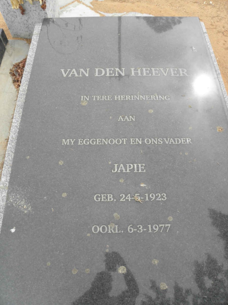 HEEVER Japie, van den 1923-1977 &amp; Stina IZAKSE 1927-2004