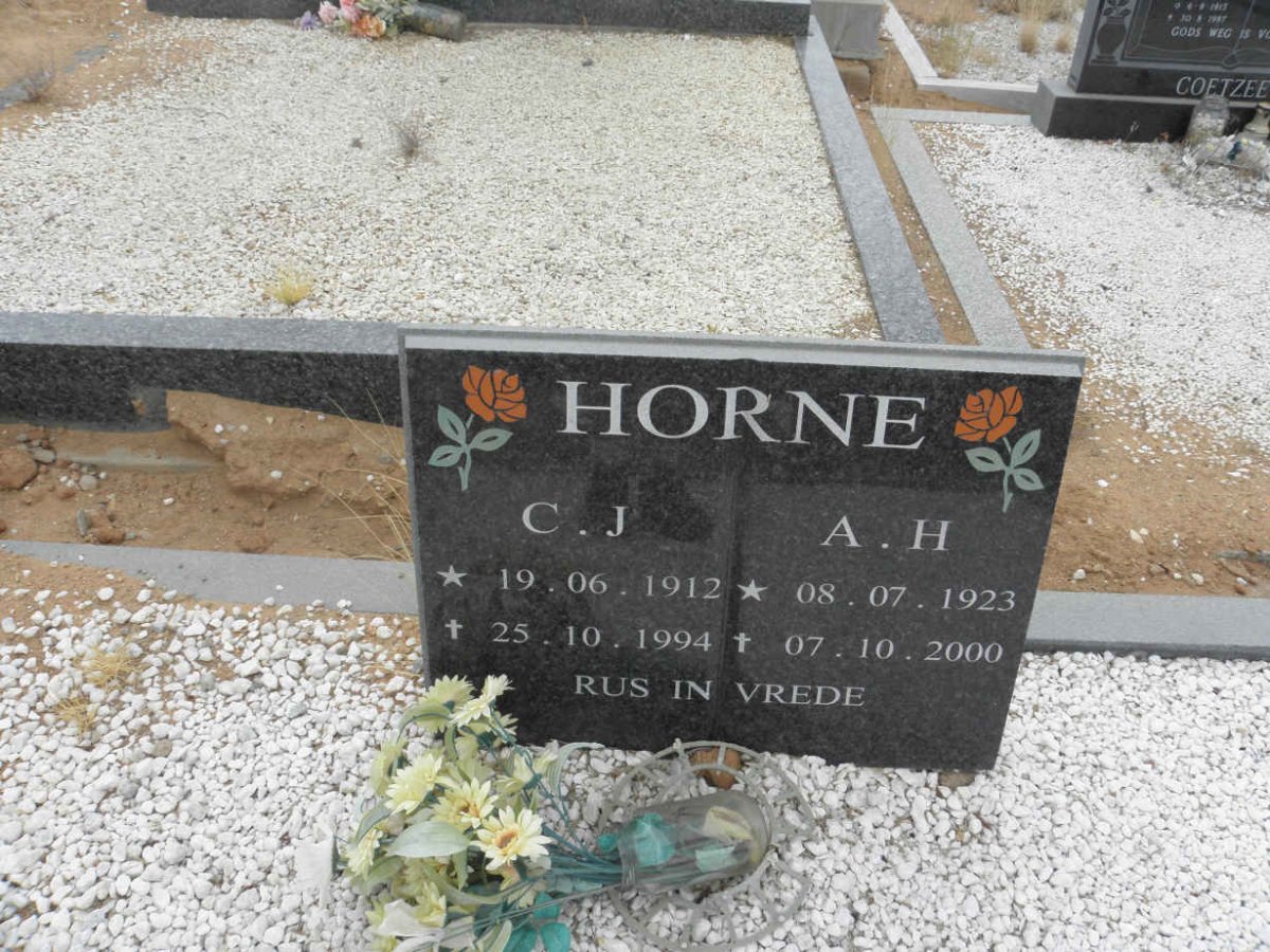 HORNE C.J. 1912-1994 &amp; A.H. 1923-2000