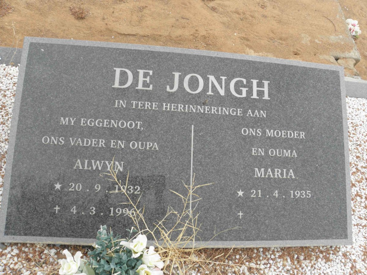 JONGH Alwyn, de 1932-1996 &amp; Maria 1935-
