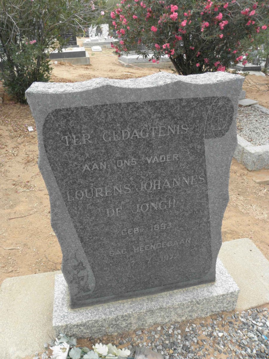 JONGH Lourens Johannes, de 1893-1972