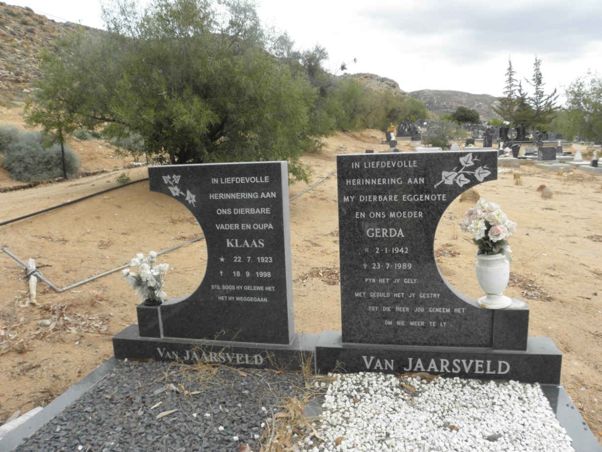 JAARSVELD Klaas, van 1998-1923 &amp; Gerda 1942-1989