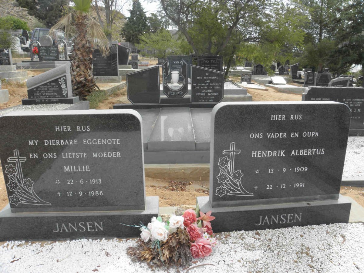 JANSEN Hendrik Albertus 1909-1991 &amp; Millie 1913-1986