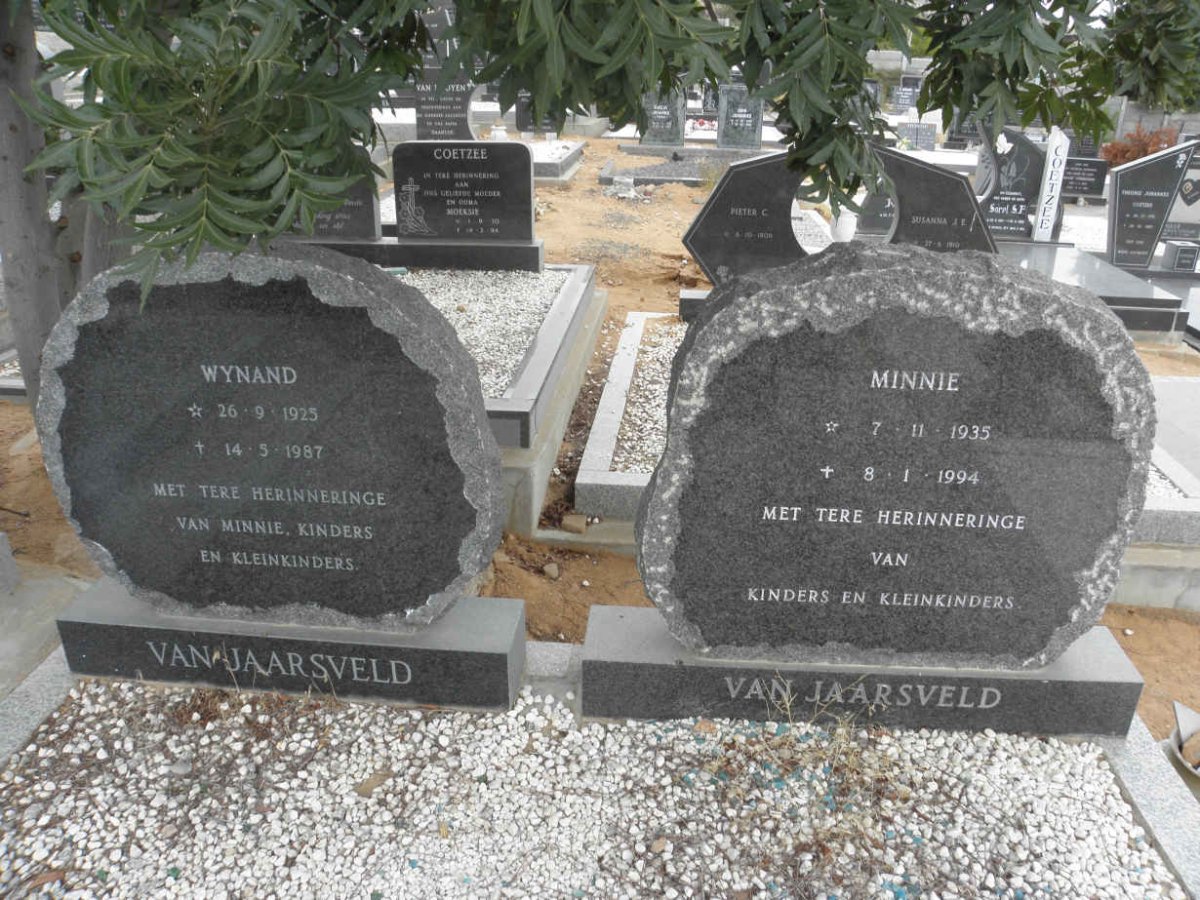 JAARSVELD Wynand 1925-1987 &amp; Minnie 1935-1994