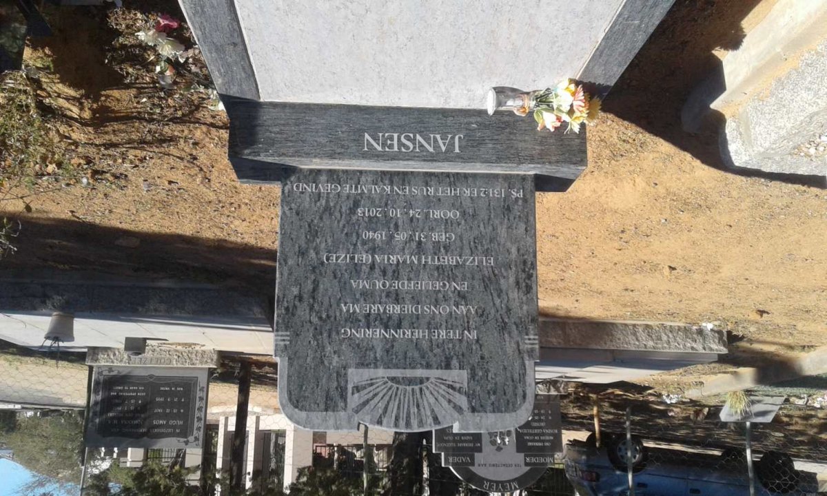 JANSEN Elizabeth Maria 1940-2013