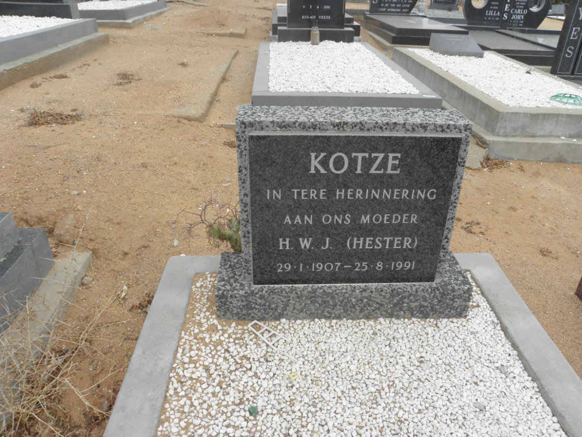 KOTZE H.W.J. 1907-1991