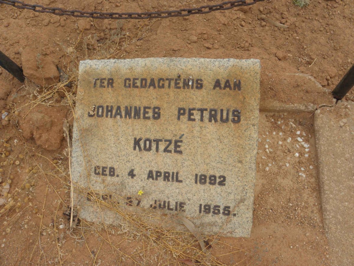 KOTZÉ Johannes Petrus 1892-1955