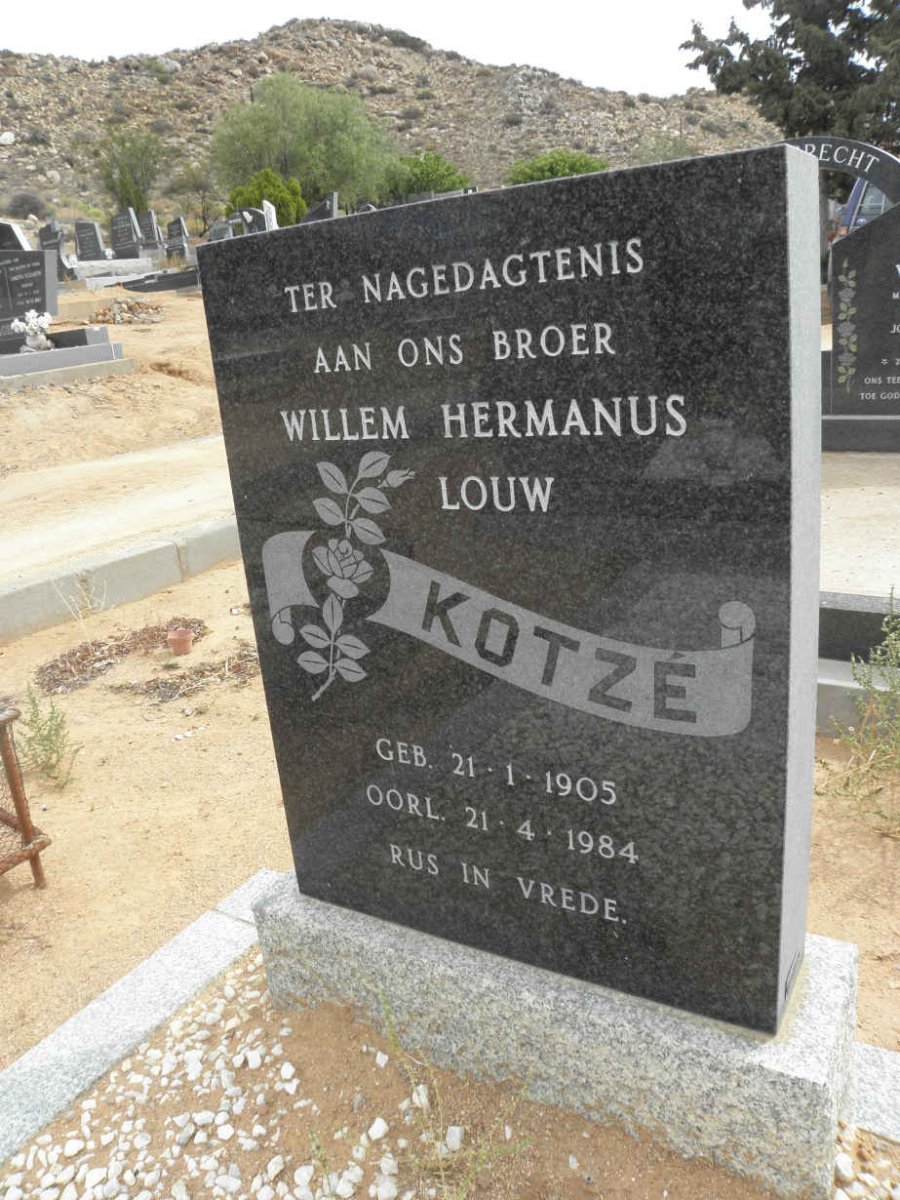 KOTZÉ Willem Hermanus Louw 1905-1984