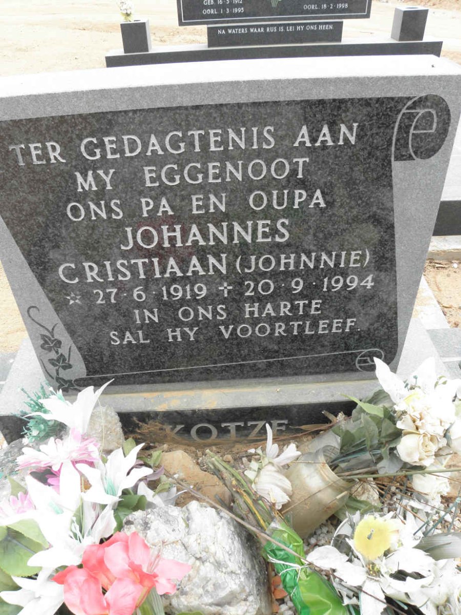 KOTZE Johannes Christiaan 1919-1994