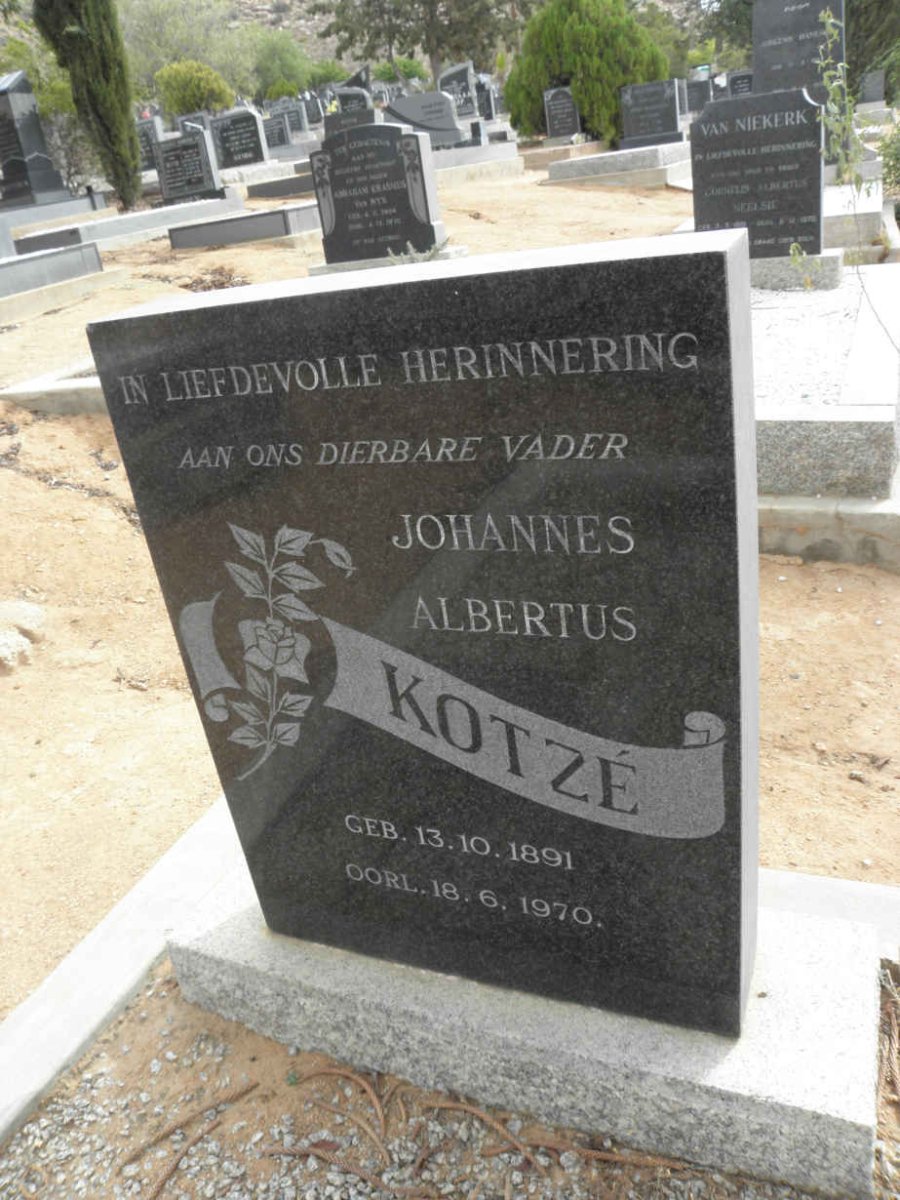 KOTZÉ Johannes Albertus 1891-1970