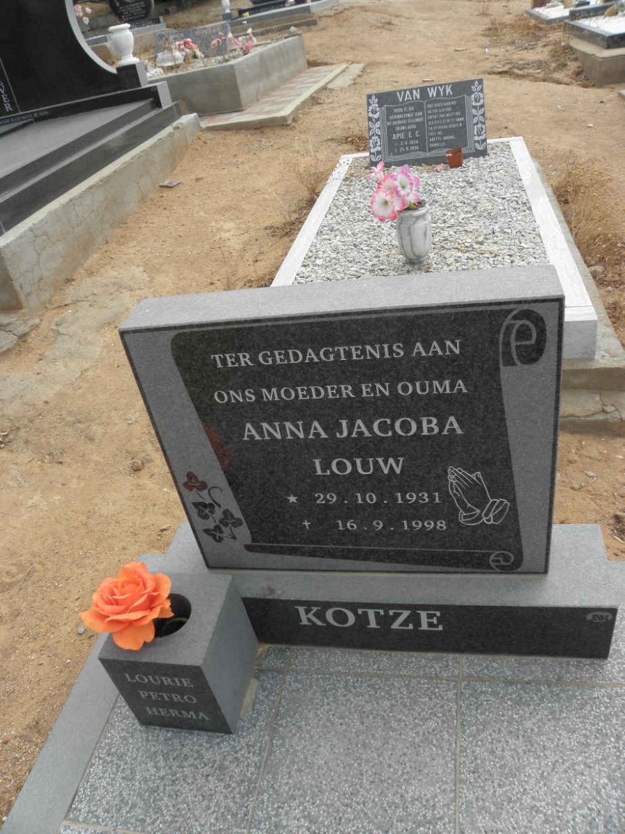 KOTZE Anna Jacoba Louw 1931-1998