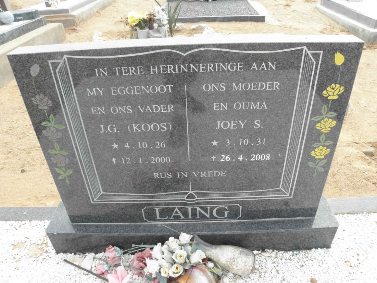 LAING J.G. 1926-2000 &amp; Joey S. 1931-2008