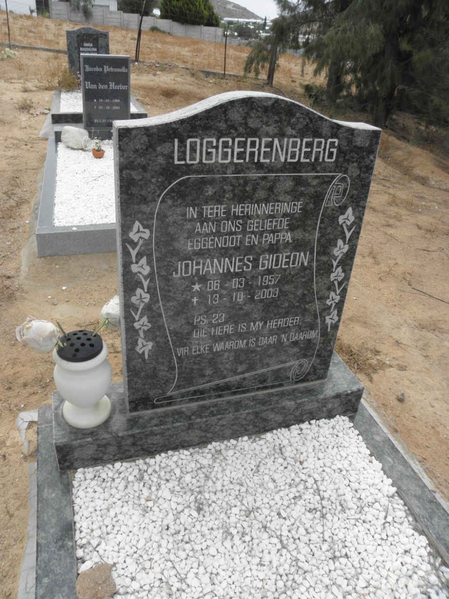 LOGGERENBERG Johannes Gideon 1957-2003