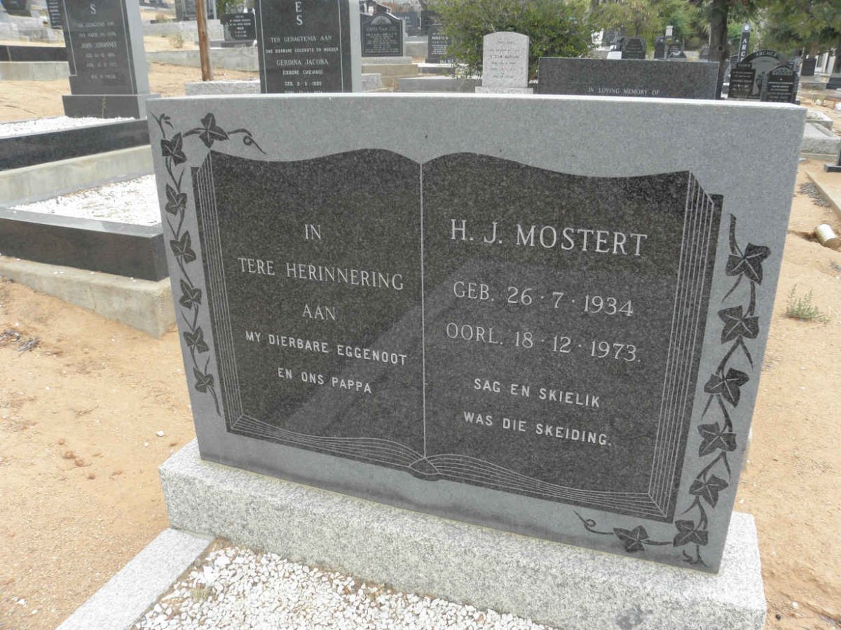 MOSTERT H.J. 1934-1973
