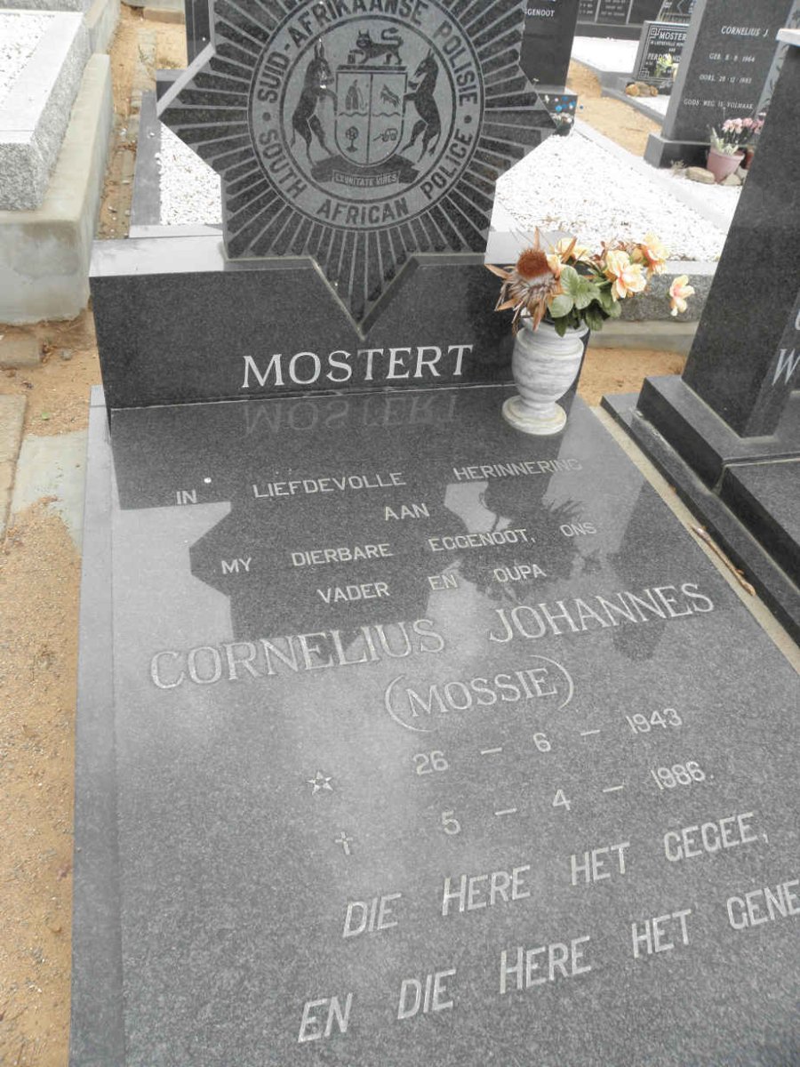 MOSTERT Cornelius Johannes 1943-1986