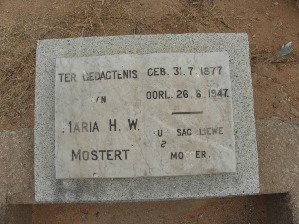 MOSTERT Maria H.W. 1877-1947