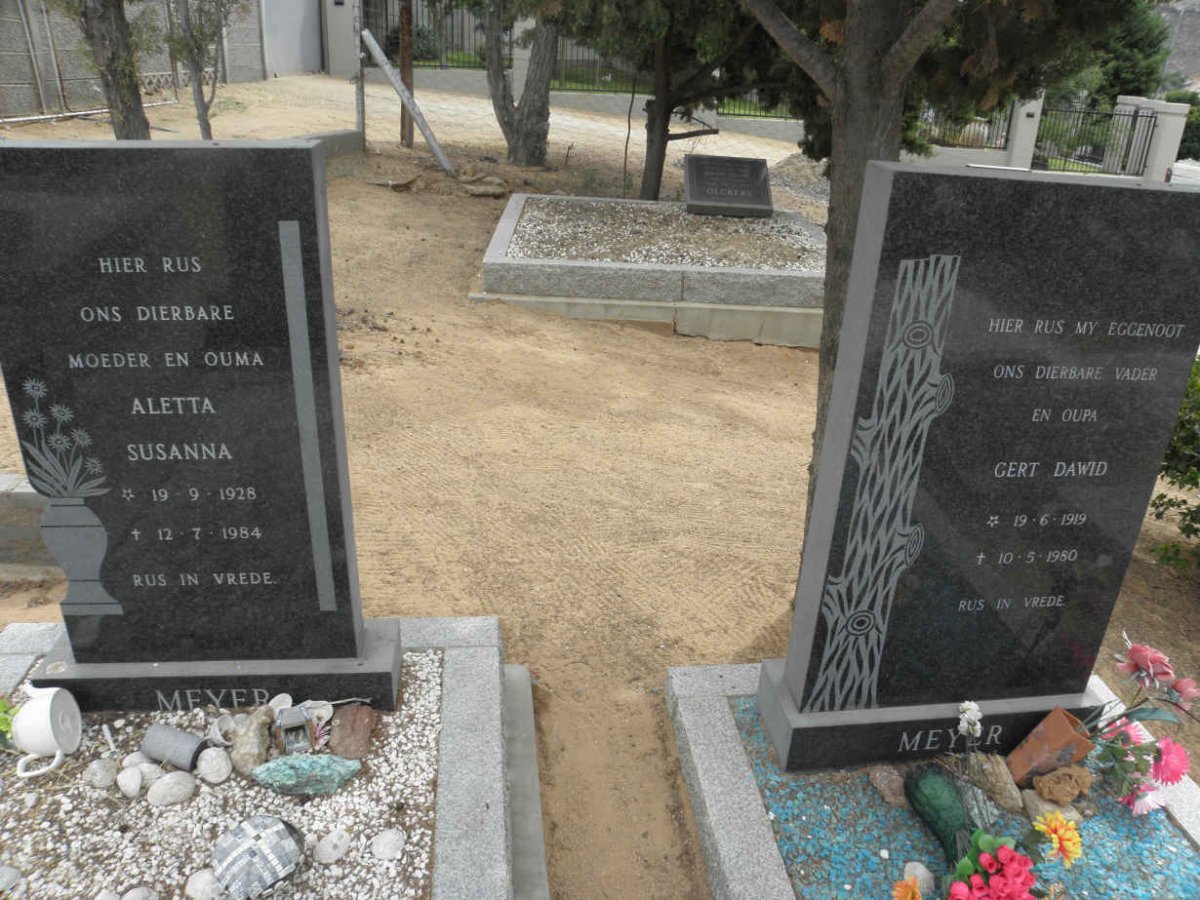MEYER Gert David 1919-1980 &amp; Aletta Susanna 1928-1984
