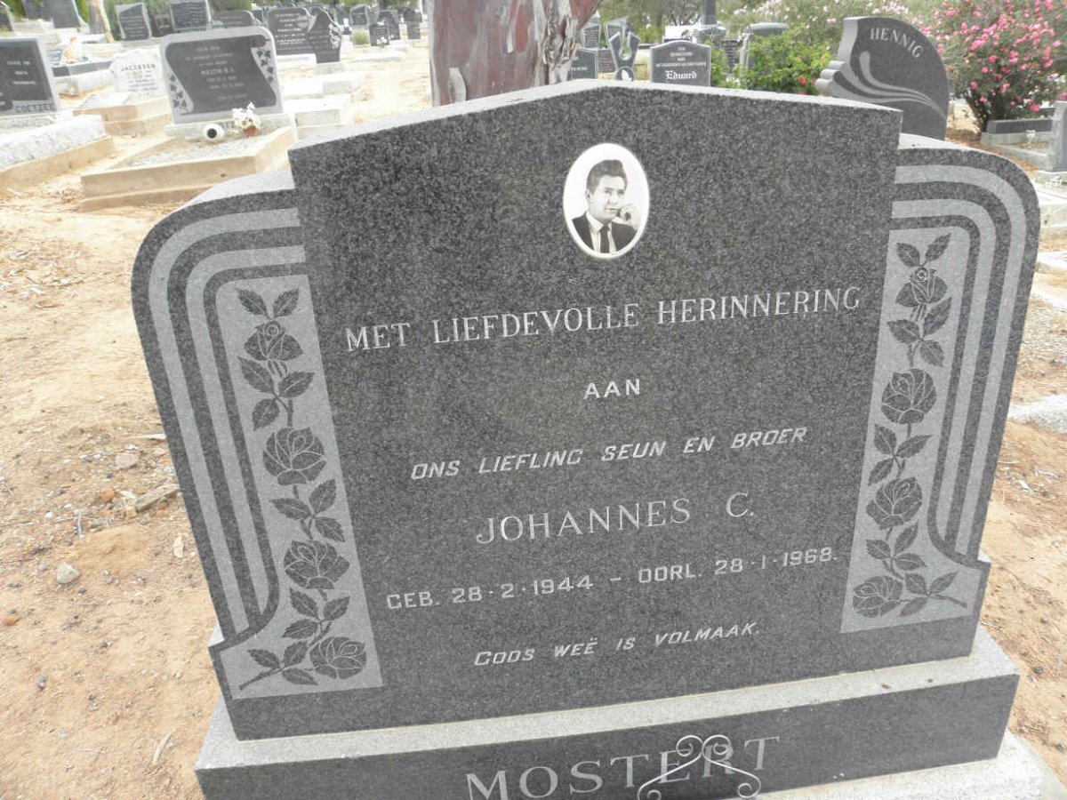 MOSTERT Johannes C. 1944-1968