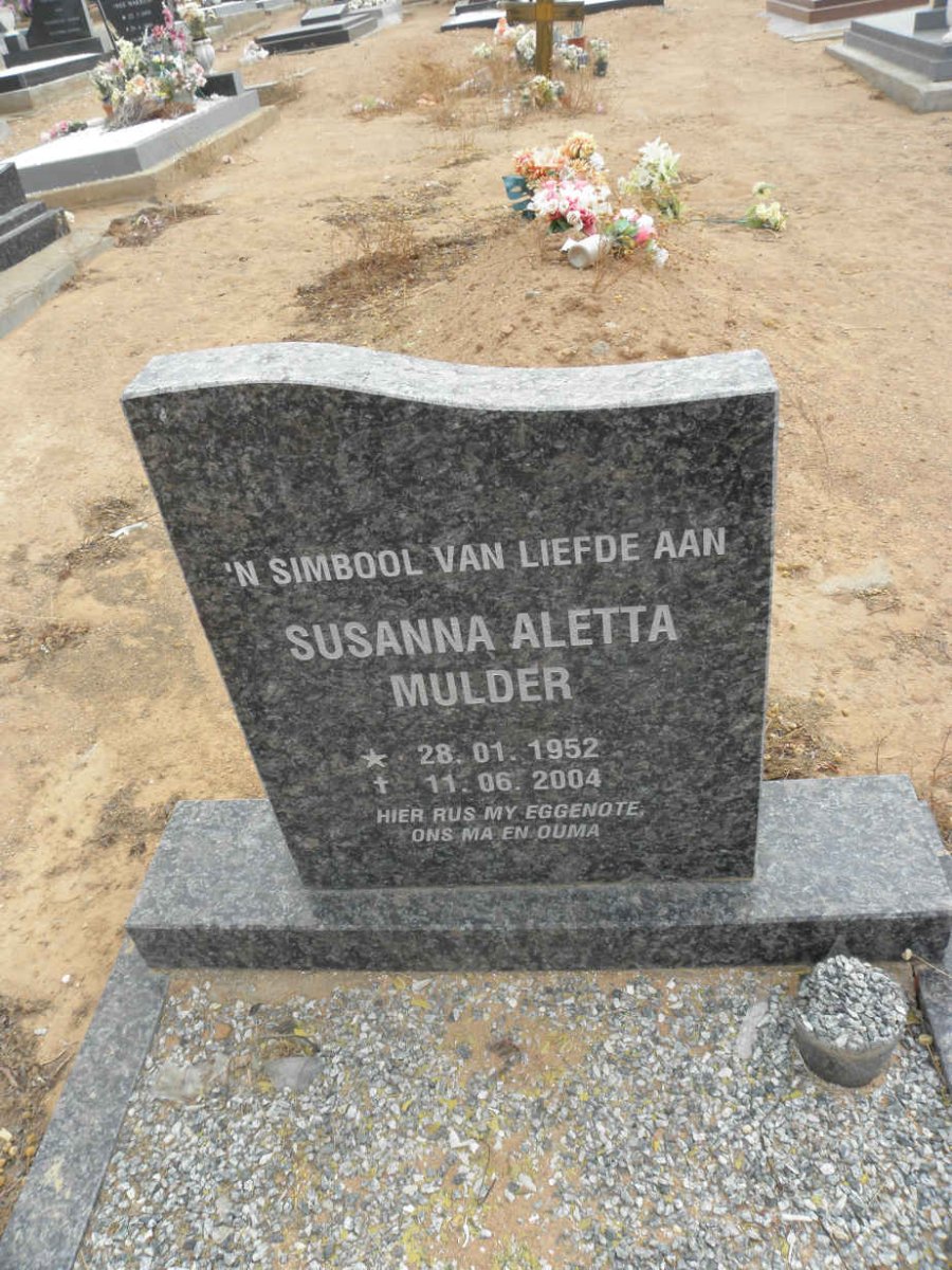 MULDER Susanna Aletta 1952-2004
