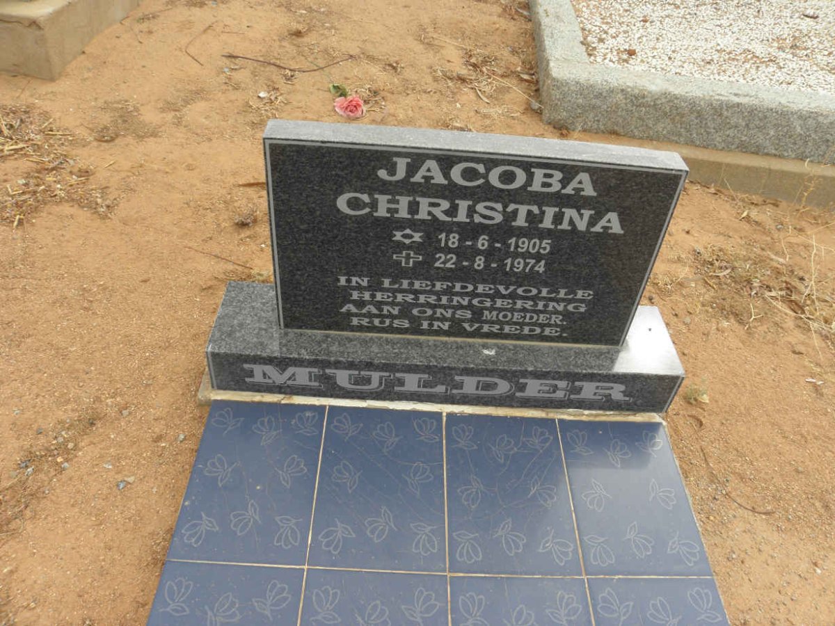 MULDER Jacoba Christina 1905-1974