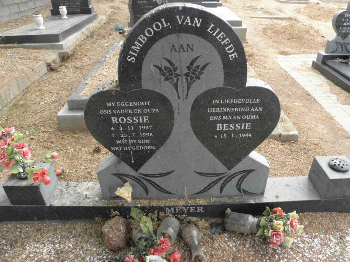 MEYER Rossie 1937-1998 &amp; Bessie 1944-