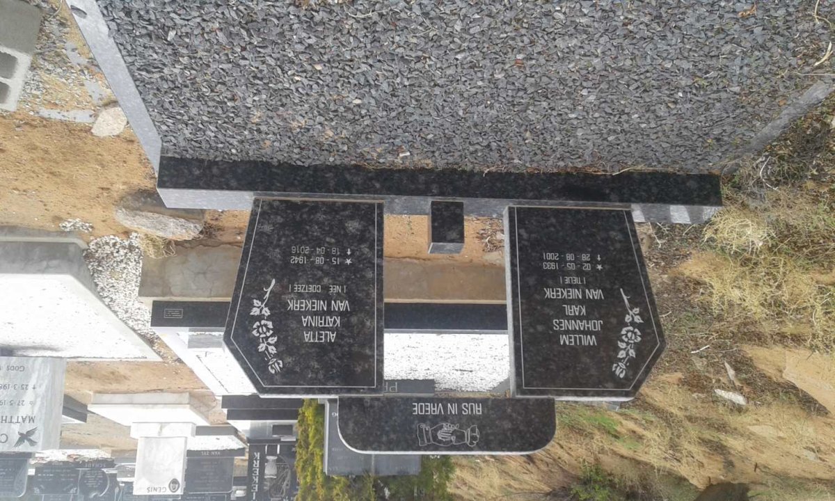 NIEKERK Willem Johannes Karl, van 1933-2001 &amp; Aletta Katrina COETZEE 1942-2016