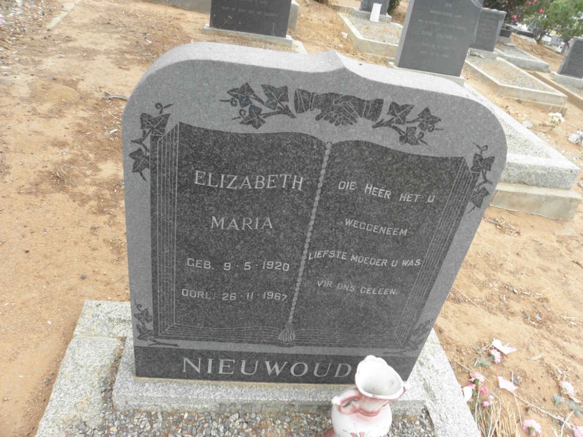 NIEUWOUDT Elizabeth Maria 1920-1967