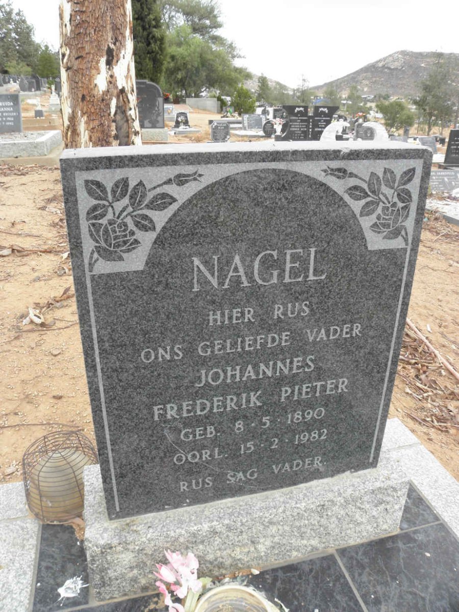NAGEL Johannes Frederik Pieter 1890-1982