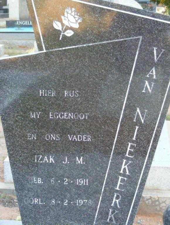 NIEKERK Izak J.M., van 1911-1978
