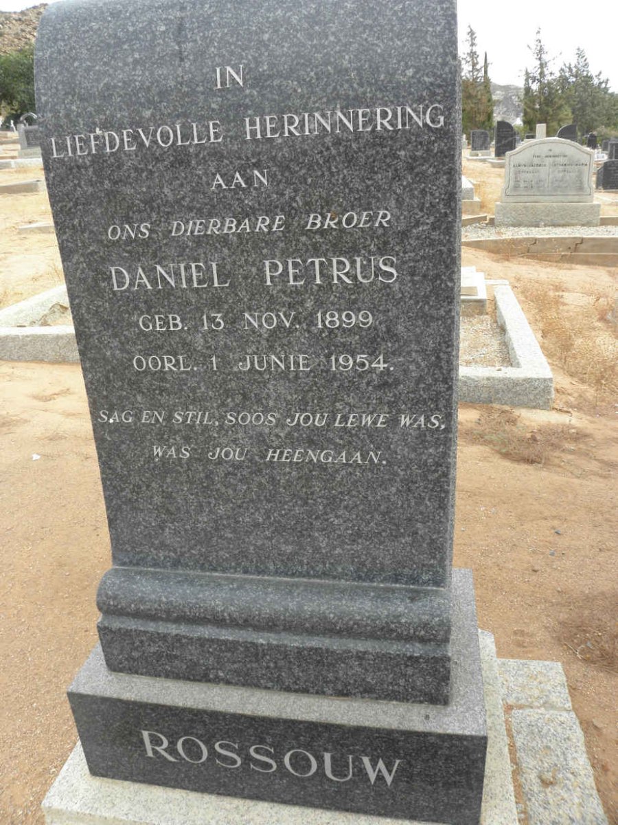 ROSSOUW Daniel Petrus 1899-1954