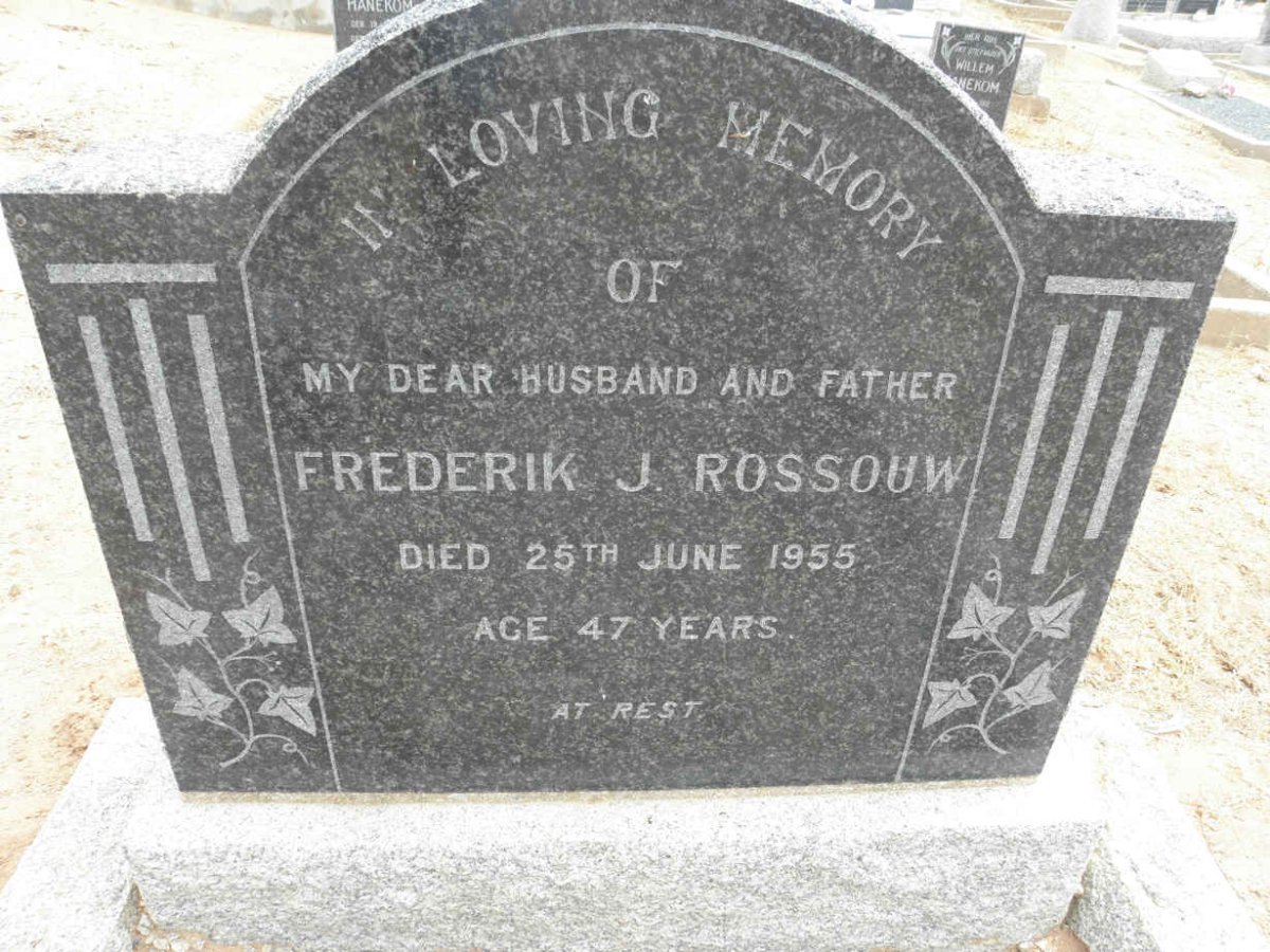 ROSSOUW Frederik J. -1955