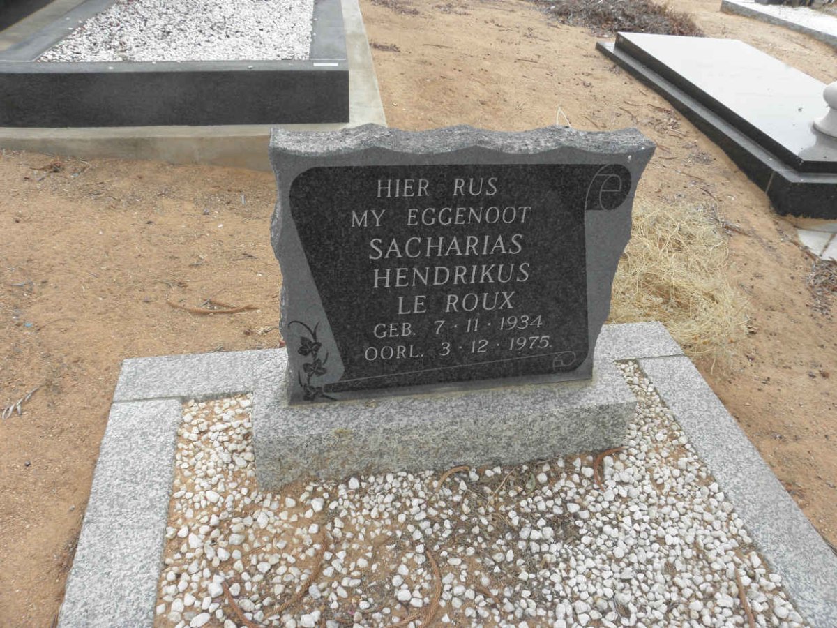 ROUX Sacharias Hendrikus, le 1934-1975