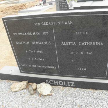 SCHOLTZ Joachim Hermanus 1923-1995 &amp; Aletta Catherina 1942-