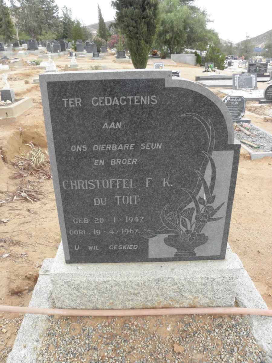 TOIT Christoffel F.K., du 1947-1967