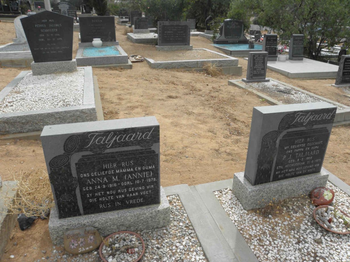 TALJAARD P.J. &amp; Anna M. 1918-1978