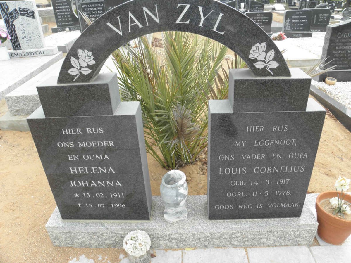 ZYL Louis Cornelius, van 1917-1978 &amp; Helena Johanna 1911-1996