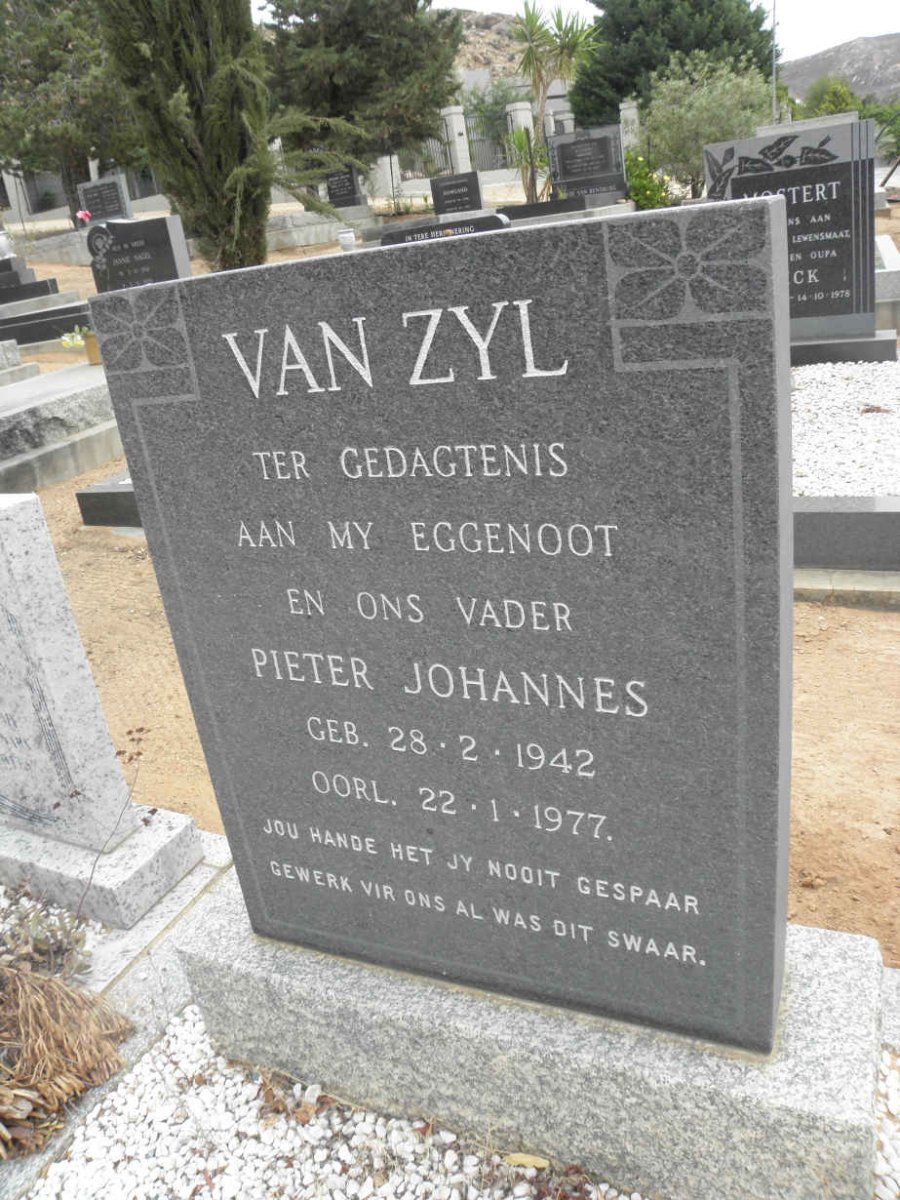 ZYL Pieter Johannes, van 1942-1977