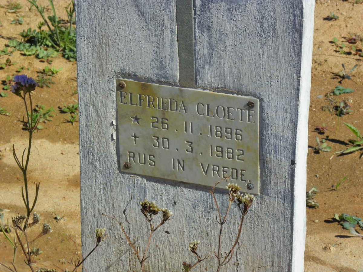 CLOETE Elfrieda 1896-1982