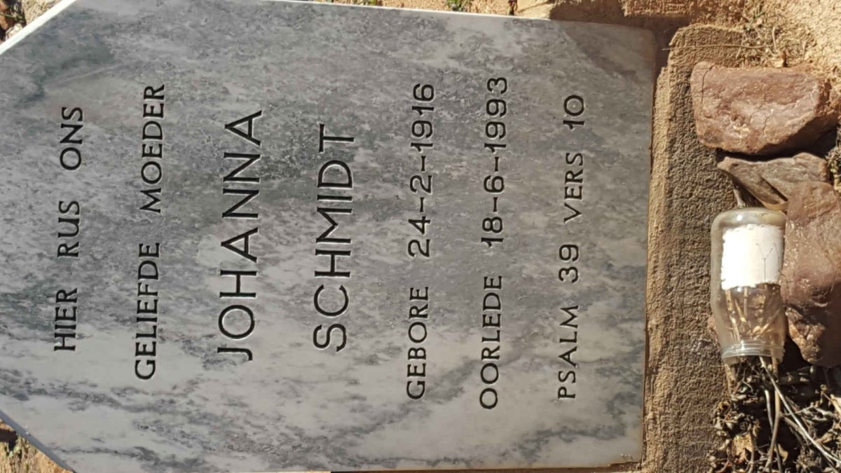 SCHMIDT Johanna 1916-1993
