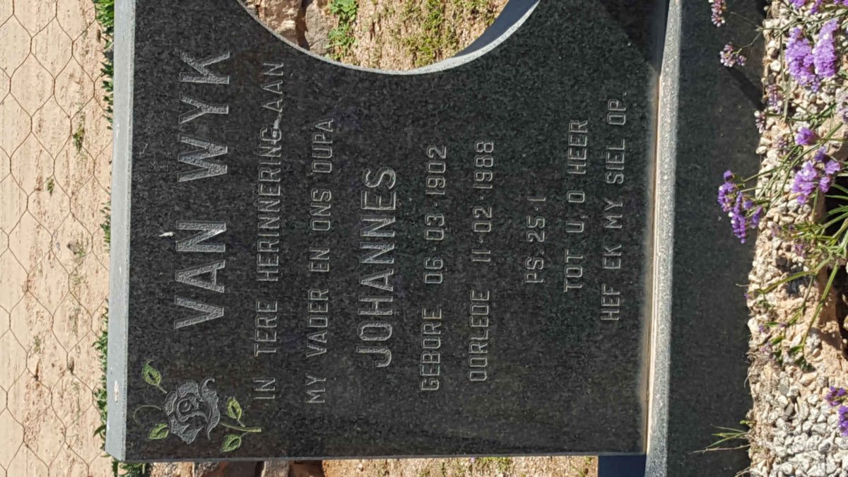 WYK Johannes, van 1902-1988