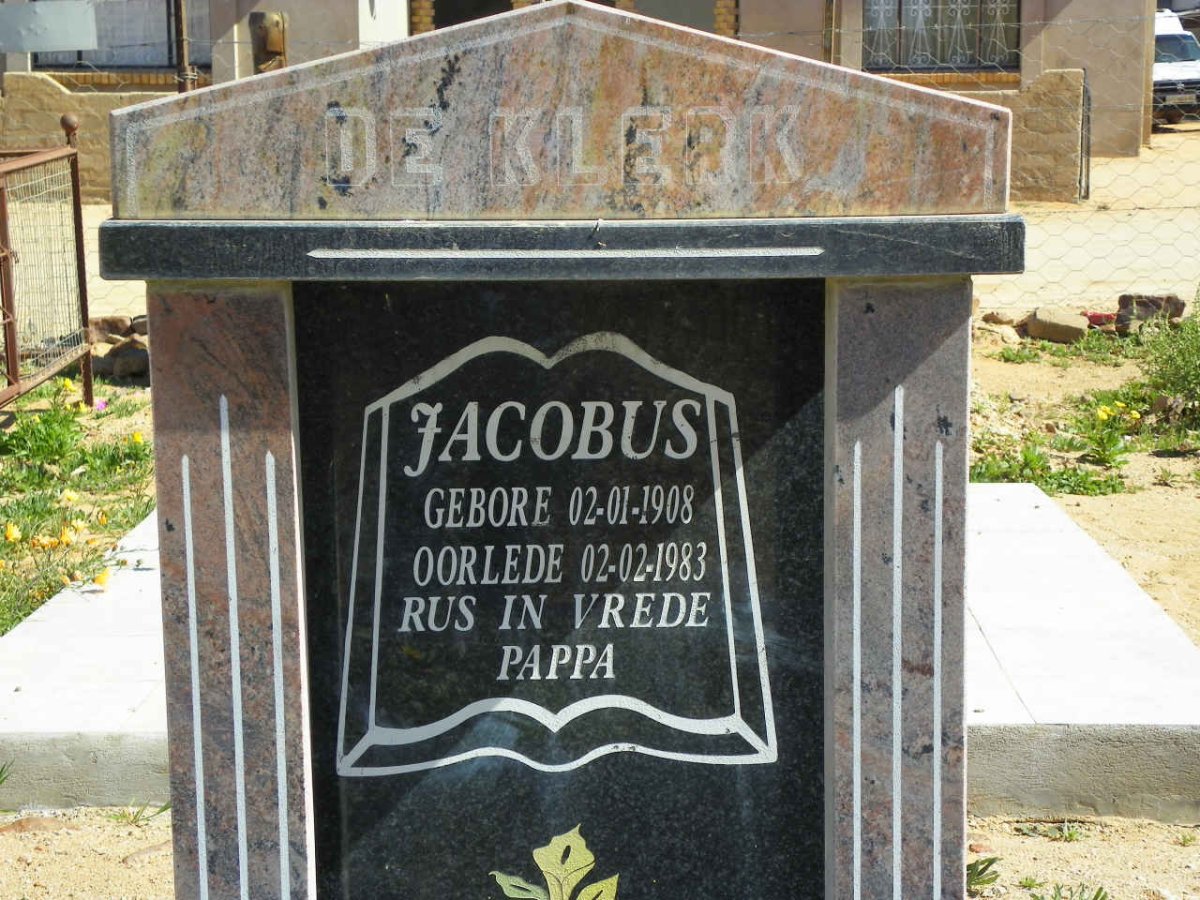 KLERK Jacobus, de 1908-1983